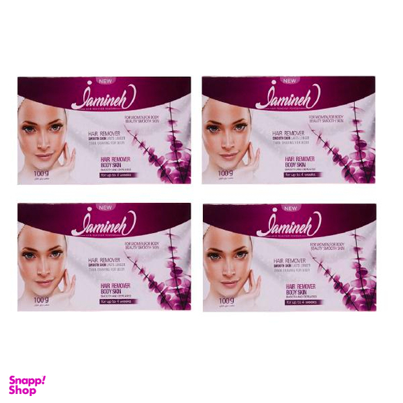 پودر موبر بدن ژامینه مدل WO-Scent of flowers وزن 100 گرم مجموعه 4 عددی