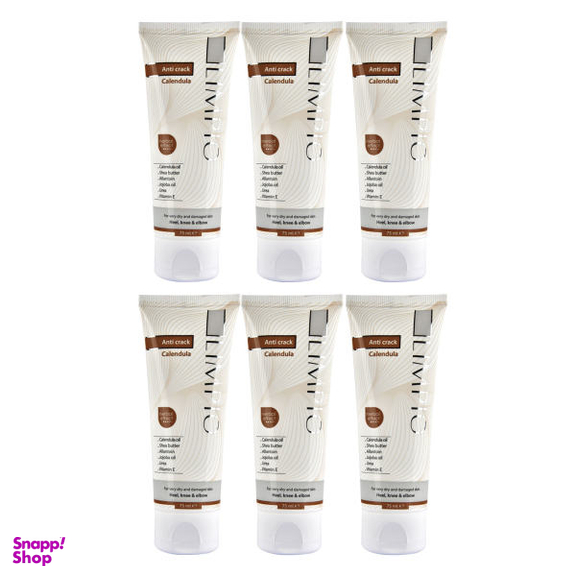 کرم رفع ترک پا لیمپیو مدل Anti Crack حجم 75 میلی لیتر مجموعه 6 عددی