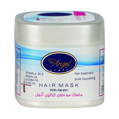 ماسک مو انجل کرفت (Angel Craft) مدل Keratin حجم 500 میلی لیتر