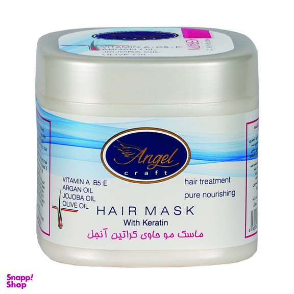 ماسک مو انجل کرفت (Angel Craft) مدل Keratin حجم 500 میلی لیتر