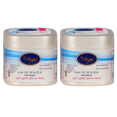 ماسک مو انجل کرفت (Angel Craft) مدل Keratin حجم 500 میلی لیتر مجموعه 2 عددی