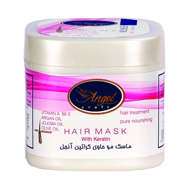 ماسک مو انجل کرفت (Angel Craft) مدل Keratin کد 01 حجم 500 میلی لیتر