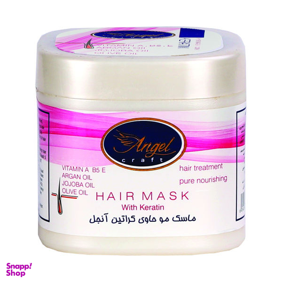 ماسک مو انجل کرفت (Angel Craft) مدل Keratin کد 01 حجم 500 میلی لیتر