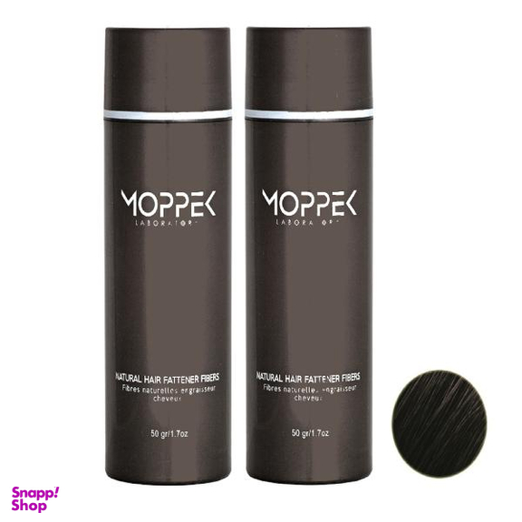 پودر پر پشت کننده مو موپک (Moppek) شماره 50-01 وزن 50 گرم رنگ مشکی مجموعه 2 عددی