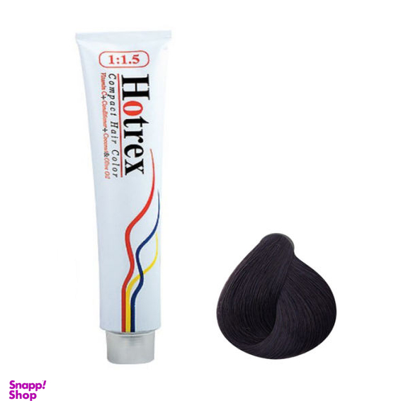 رنگ مو هاترکس (Hotrex) سری دودی شماره 1-3 حجم 100 میلی‌لیتر رنگ قهوه ای دودی تیره