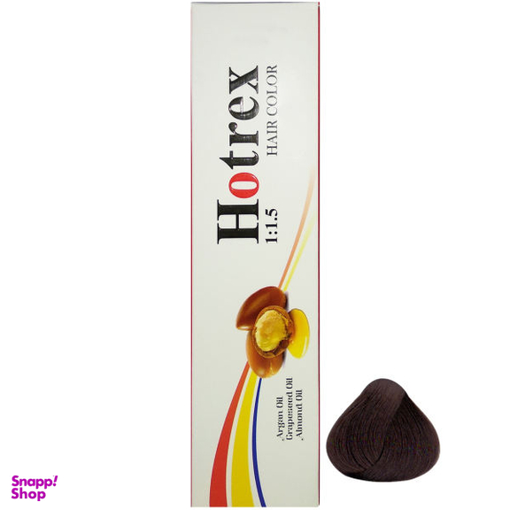 رنگ مو هاترکس (Hotrex) سری Natural شماره 3.0 حجم 100 میلی‌لیتر رنگ قهوه ای تیره
