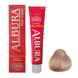 رنگ مو آلبورا (Albura) مدل Carasa شماره 7.57 حجم 100 میلی‌لیتر رنگ بلوند دارچینی