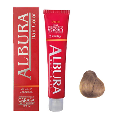 رنگ مو آلبورا (Albura) مدل Carasa شماره NF8-9.00 حجم 100 میلی‌لیتر رنگ بلوند خیلی روشن
