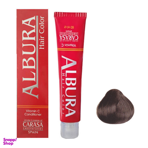 رنگ مو آلبورا (Albura) مدل Carasa شماره NF4-5.00 حجم 100 میلی‌لیتر رنگ قهوه ای روشن