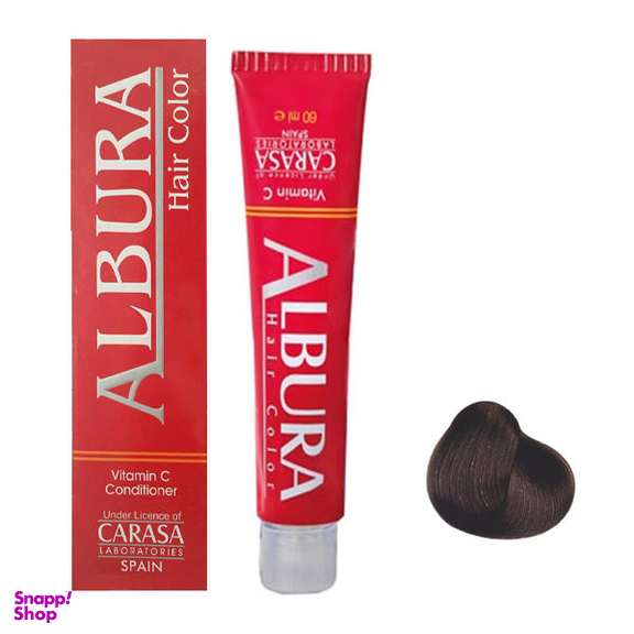 رنگ مو آلبورا (Albura) مدل Carasa شماره A2-3.11 حجم 100 میلی‌لیتر رنگ قهوه ای خاکستری تیره