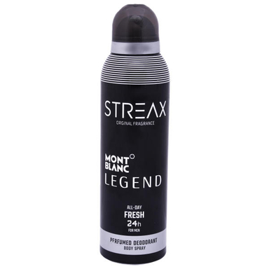 اسپری خوشبو کننده بدن مردانه استریکس (Streax) مدل Legend کد Ml07 حجم 200 میلی لیتر