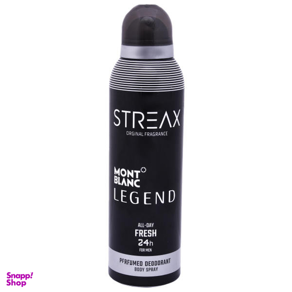اسپری خوشبو کننده بدن مردانه استریکس (Streax) مدل Legend کد Ml07 حجم 200 میلی لیتر