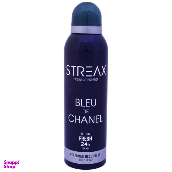 اسپری خوشبو کننده بدن مردانه استریکس (Streax) مدل Bleu De Chanel کد Bch08 حجم 200 میلی لیتر
