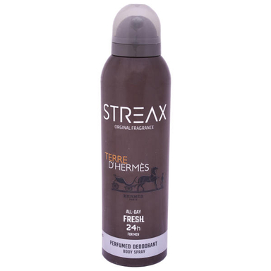 اسپری خوشبو کننده بدن مردانه استریکس (Streax) مدل تق د هرمس کد Tms012 حجم 200 میلی لیتر