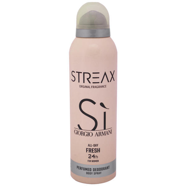 اسپری خوشبو کننده بدن زنانه استریکس (Streax) مدل Giorgio Armani Si کد Goa014 حجم 200 میلی لیتر