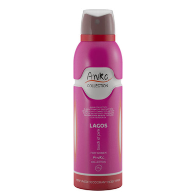 اسپری خوشبو کننده بدن زنانه آنیکا (Anika) مدل Lagos Touch Of Pink حجم 200 میلی لیتر
