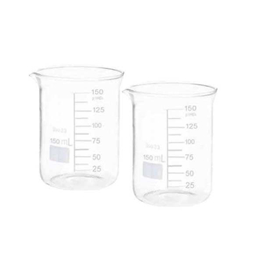 بشر آزمایشگاه مدل Beaker ظرفیت 150 میلی لیتر بسته 2 عددی