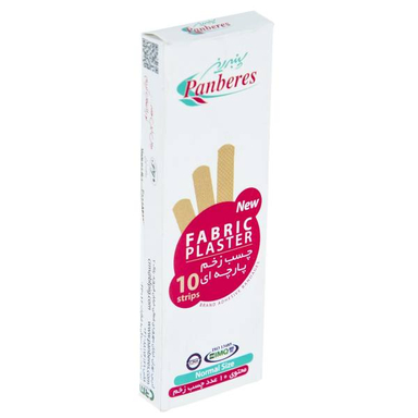 چسب زخم پارچه ای پنبه ریز (Panberes) مدل Fabric بسته 10 عددی