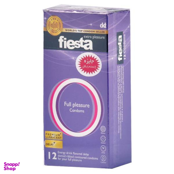 کاندوم نهایت لذت فیستا (Fiesta) مدل Full Plesasure بسته 12 عددی