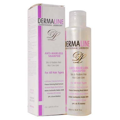 شامپو مو درمالین (Dermaline) مدل ضد ریزش حجم 250 میلی لیتر
