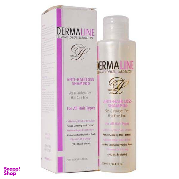 شامپو مو درمالین (Dermaline) مدل ضد ریزش حجم 250 میلی لیتر
