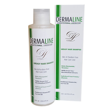 شامپو مو درمالین (Dermaline) مدل Greasy حجم 250 میلی لیتر