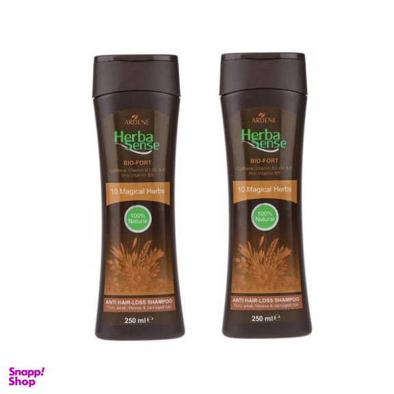 شامپو ضد ریزش آردن (Ardene) مدل Hereba Sense حجم 250 میلی لیتر مجموعه 2 عددی