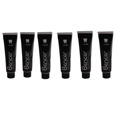 خمیردندان بنسر (Bencer) مدل Charcoal حجم 100 میلی لیتر بسته 6 عددی