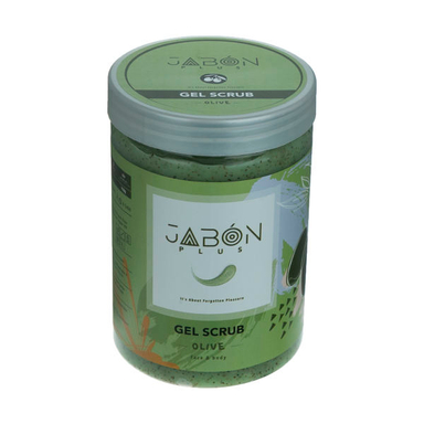 ژل اسکراب لایه بردار پوست ژبن پلاس مدل Olive وزن 750 گرم