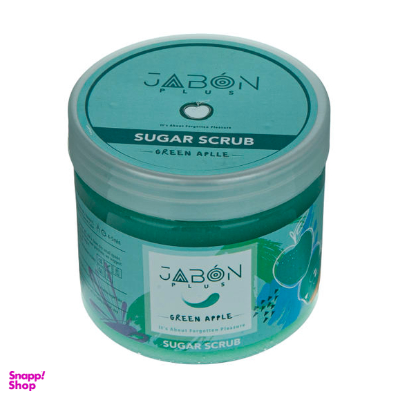اسکراب شکری لایه بردار پوست ژبن پلاس مدل Green Apple وزن 450 گرم