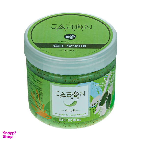 ژل اسکراب لایه بردار پوست ژبن پلاس (Jabon Plus) مدل Olive وزن 375 گرم