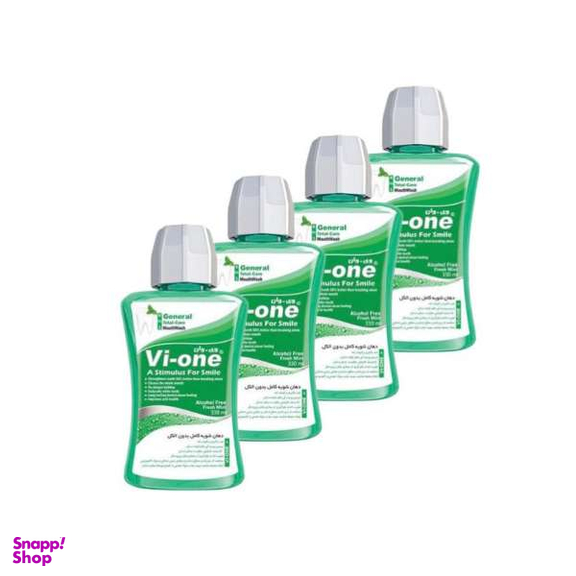 دهان شویه وی وان (Vi One) مدل General Fresh Mint حجم 330 میلی لیتر مجموعه 4 عددی