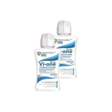 دهان شویه وی وان (Vi One) مدل Chlorhexidine حجم 330 میلی لیتر مجموعه 2 عددی