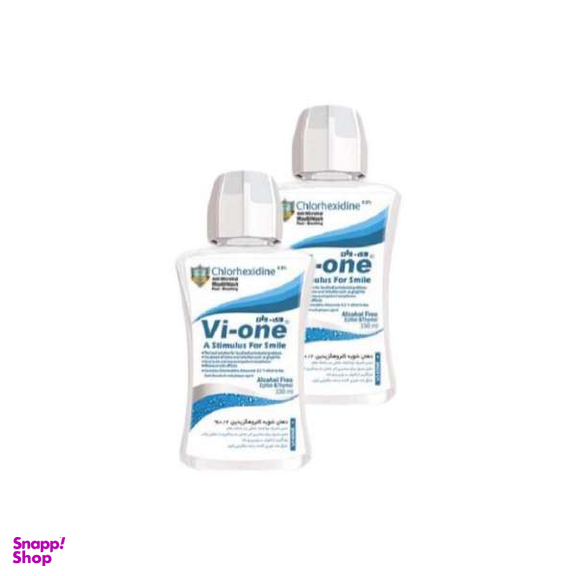 دهان شویه وی وان (Vi One) مدل Chlorhexidine حجم 330 میلی لیتر مجموعه 2 عددی