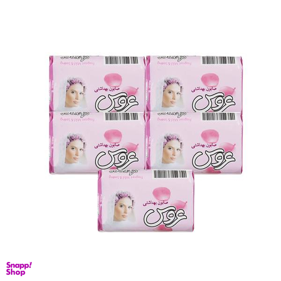 صابون شستشو عروس مدل صورتی وزن 75 گرم مجموعه 5 عددی