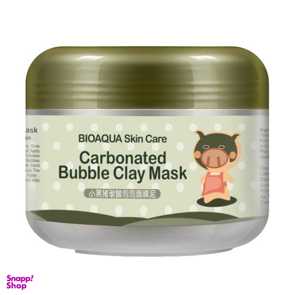 ماسک صورت بایوآکوا (BioAqua) مدل Carbonated Bubble Clay حجم 100 میلی لیتر