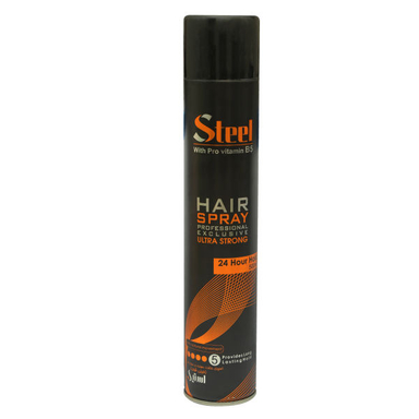اسپری حالت دهنده مو استیل (Steel) مدل Strong حجم 500 میلی‌ لیتر