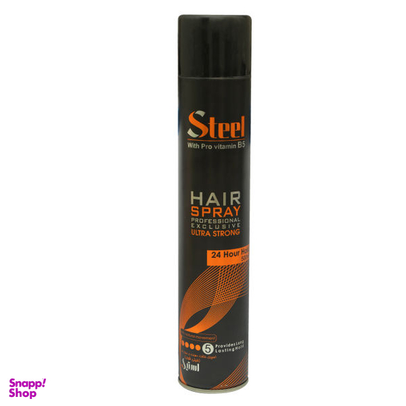 اسپری حالت دهنده مو استیل (Steel) مدل Strong حجم 500 میلی‌ لیتر