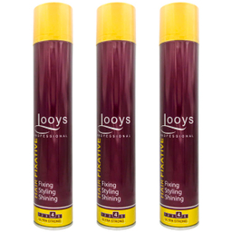 اسپری نگهدارنده حالت مو لویز (Looys) مدل Ultra Strong حجم 500 میلی‌ لیتر مجموعه 3 عددی