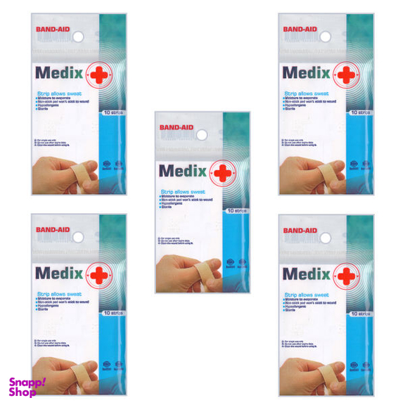چسب زخم مدیکس مدل Hypoallergic مجموعه 5 عددی