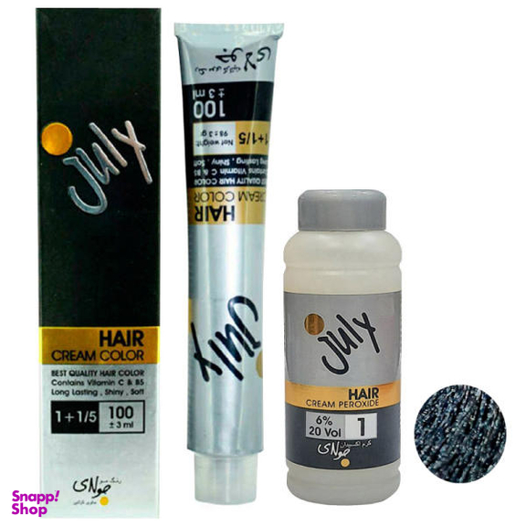 کیت رنگ مو جولای (July) شماره CF.2 حجم 100 میلی‌لیتر رنگ قهوه ای دودی
