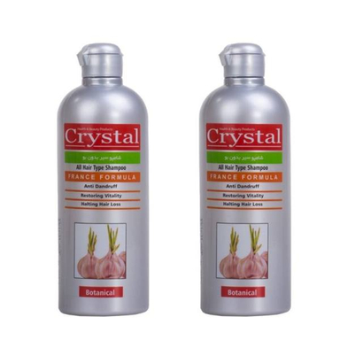 شامپو ضد شوره کریستال (Crystal) مدل Garlic حجم 400 میلی لیتر بسته 2 عددی