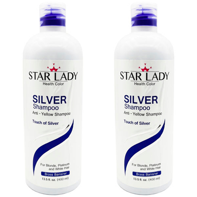 شامپو ضد زردی استارلیدی مدل Silver حجم 400 میلی لیتر بسته 2 عددی