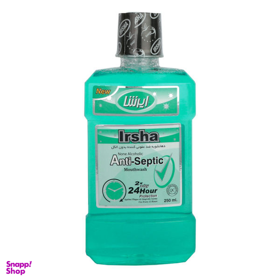 دهان شویه ایرشا مدل anti septic حجم 250 میلی لیتر
