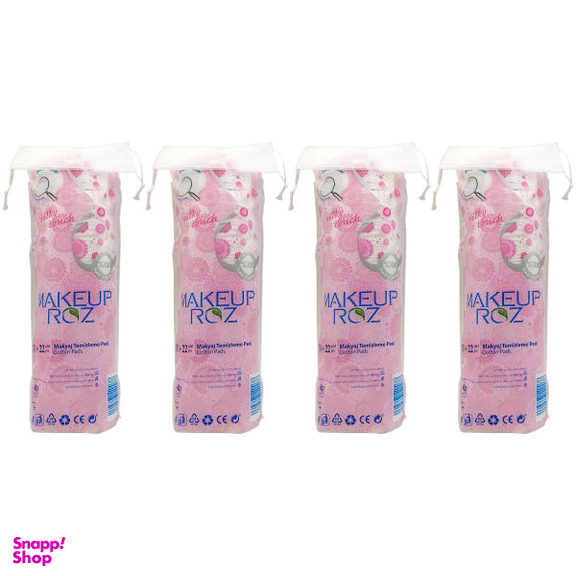 پد پاک کننده آرایش صورت میکاپ رز (Makeup Rose) مدل X-22 مجموعه 4 عددی