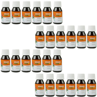 روغن کرچک ویهان (Vihan) کد Castor24 حجم 40 میلی لیتر مجموعه 24 عددی