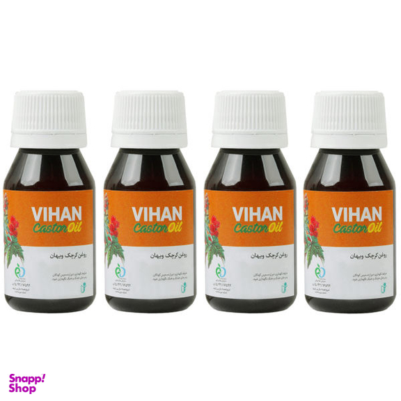 روغن کرچک ویهان (Vihan) کد 24301 حجم 40 میلی لیتر مجموعه 4 عددی