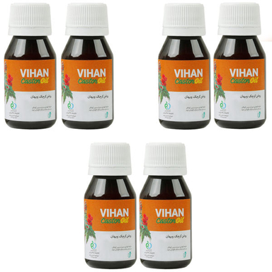 روغن کرچک ویهان (Vihan) کد Castor6 حجم 40 میلی لیتر مجموعه 6 عددی