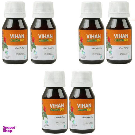 روغن کرچک ویهان (Vihan) کد Castor6 حجم 40 میلی لیتر مجموعه 6 عددی
