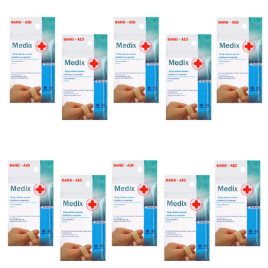 چسب زخم مدیکس مدل Hypoallergic مجموعه 10 عددی
